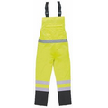 S860BIB ANSI Class E Hi Viz Lime Bib Rain Pant (Medium)